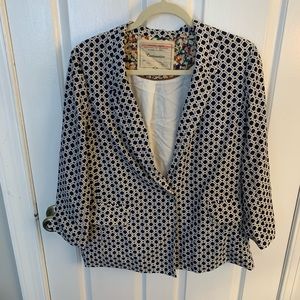 Blue and white cloth jacket